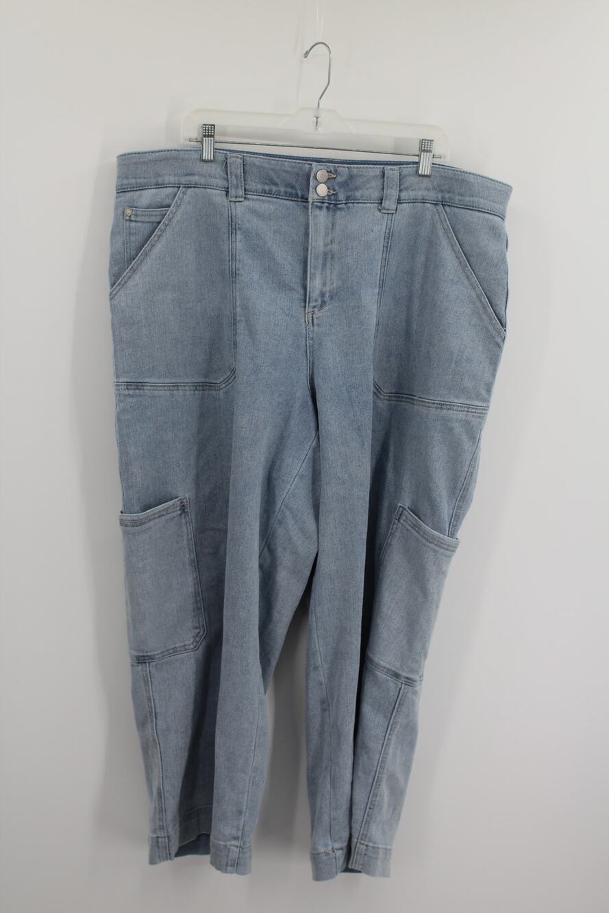 Democracy Ab Technology Jeans 20W Light Wash Cropped Cargo